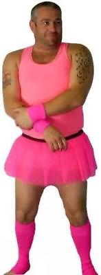 #ad Mens Stag Do Neon Pink Tutu Kit Stag Night Fancy Dress 2 Sizes GBP 16.95