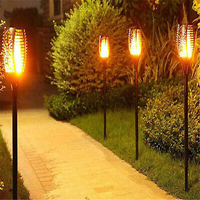 #ad Garden Yard Solar LED Flickering Flame Lights Garden Lawn Landscape Stake Lamp $10.41