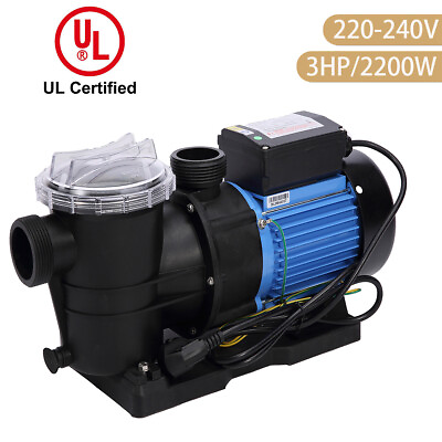 #ad 1.2 3HP Single Speed In Ground Swimming Pool Pump Energy Star Permanent Warranty $289.00