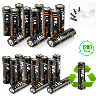 #ad 1.5V Li ion Lithium AAA AA USB Rechargeable Batteries Caseamp; Charger Cable Lot $19.99