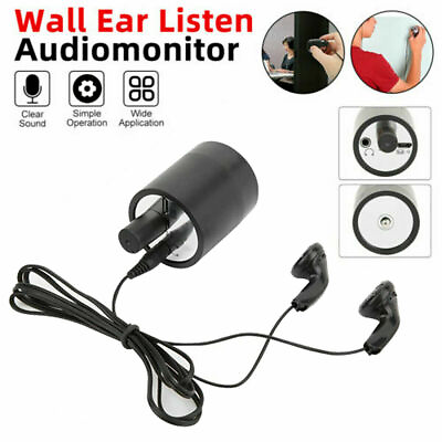 #ad Listening Device Spy Bug Sound Amplifier Hearing Wall Gadget Surveillance Secret $12.49