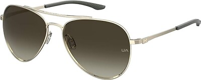 #ad New Under Armour Instinct UA Sunglasses 0007 G S 03YGHA Gold Brown Gradient 57mm $70.99