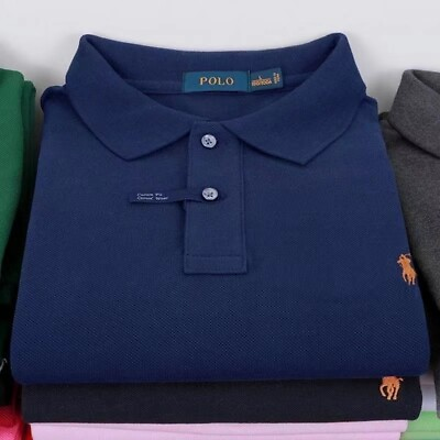 #ad Polo Ralph Lauren Men Custom Fit Mesh Polo Shirt Pony Logo New S M L XL 2XL $39.99