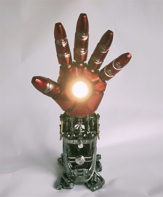 #ad Red Marvel Iron Man Armor UV Resin USB LED Desk Night Lamp Kids Gfit Fast Ship $205.54