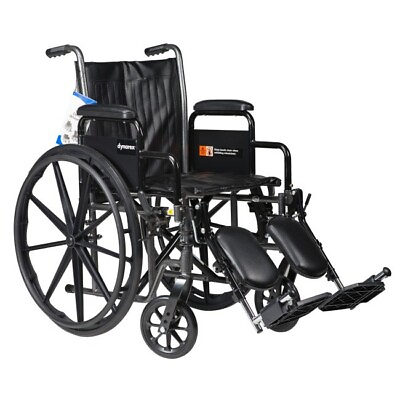 #ad DynaRide S2 Wheelchair 16x16inch Seat w Detach Desk Arm ELR Silver Vein 1pc c $339.00