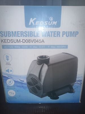 #ad KEDSUM 880GPH Submersible Pump 100W Ultra Quiet Water Pump USED $10.00
