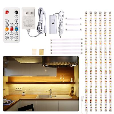 #ad Under Cabinet LED lighting kit 6 PCS LED Strip lights with Remote Control and $29.23