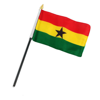 #ad 4quot;x6quot; Ghana Stick Flag Table Staff Desk Table $6.39
