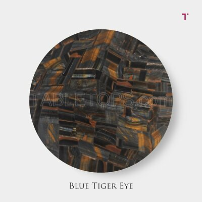 #ad Blue Tiger Eye Table Top Counter Top Soothing Feng Sui Stone Therapeutic Powers $199.00