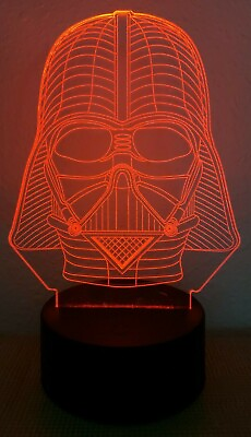 #ad Star Wars Darth Vader 3D LED Night Light 7 Colors 6.25 inch Display $19.99