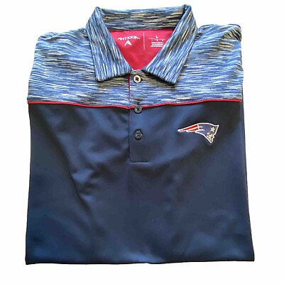 #ad New England Patriots Antigua Mens Large Polo Golf NFL Football Office Casual $28.44