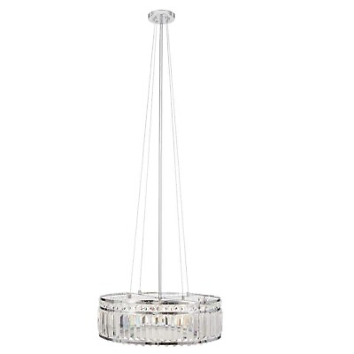 #ad 3 Light Chrome LED Bulb Compatible Crystal Modern Hanging Pendant Light by HDC $139.90