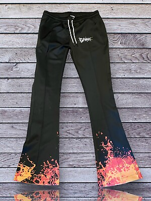 #ad Giovanni La Venganza Sweatpants Size XXXL Fire Print 🔥 New With Tags $13.49