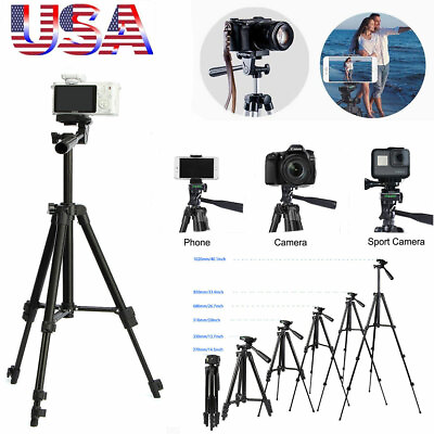 #ad Camera Tripod Aluminum Alloy Stand Holder for Canon Nikon Cell Phone iPhone DSLR $13.95