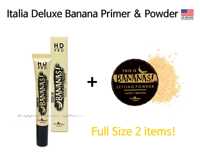 #ad Italia Deluxe This is BANANAS Glow Up Face Primer amp; Matte Setting Powder Set $10.99