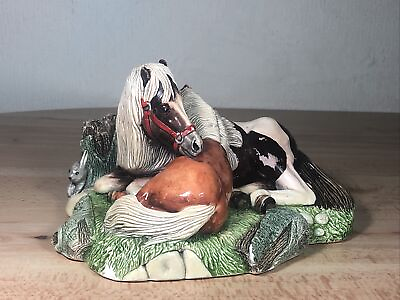 #ad VTG Stallion Horse Stoneware Figurine Sculpture Pride amp; Joy Naturecraft UK 1982 $108.00
