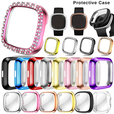 #ad For Fitbit Versa 4 3 2 Lite Fitbit Sense Watch Case Full Cover Screen Protector $5.25