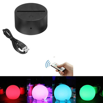 #ad 3D Night LED Lamp Base ABS Acrylic Light Show Display Stand with USB Cable $9.52
