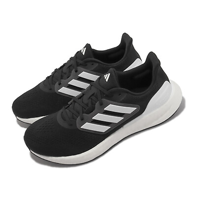 #ad adidas Pureboost 23 Wide Core Black White Men Unisex Road Running Shoes IF4839 AU $231.00