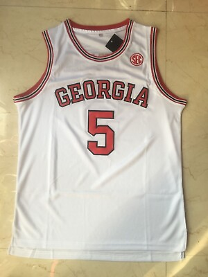 #ad #ad Men#x27;s Retro Anthony Edwards Georgia #5 College Basketball Jersey Stitched $35.99