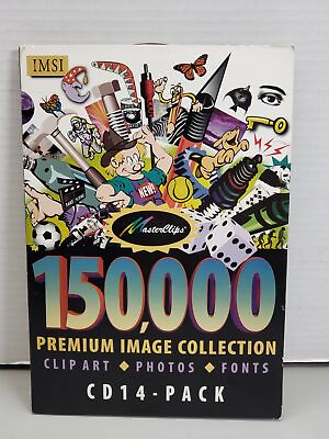 #ad Vtg. 1997 IMSI Masterclips 150000 Premium Image Collection 14 CD Pack Windows $9.99