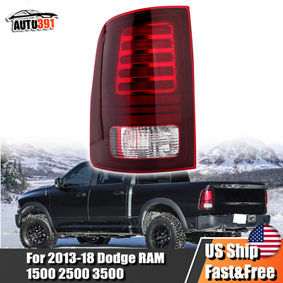 #ad Left Driver Tail Light For 2013 16 17 18 Dodge RAM 1500 2500 3500 Rear Lamp LED $74.99