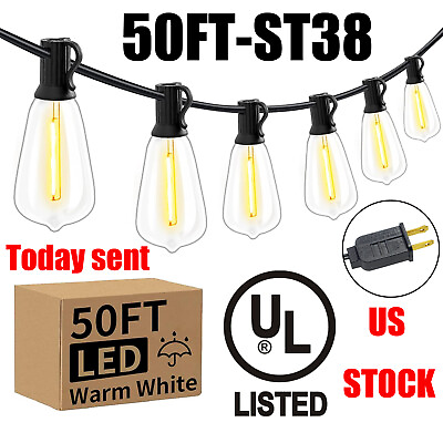 #ad Outdoor String Lights Waterproof ST38 LED Patio Lights Outside Garden Balcony $29.99