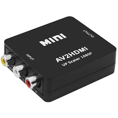 #ad #ad AV to HDMI Converter RCA to HDMI 1080P Mini RCA Audio Video Adapter New $4.00