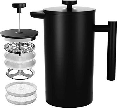 #ad #ad French Press Coffee Maker304 Grade Stainless Steel 2 Extra Filter Utopia Kitchen $30.45