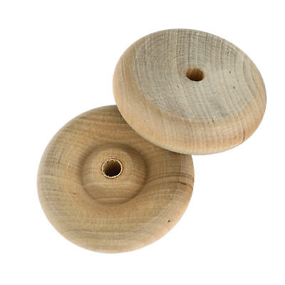 #ad Wooden Toy Wheels 2quot; Dia. 5 8quot;W 1 4quot; Axle Hole 2 pack $2.99