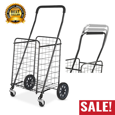 #ad Adjustable Steel Rolling Laundry Basket Shopping Cart Heavy Duty Utility Cart US $33.21