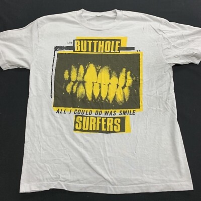 #ad Butthole Surfers VTG All I Could Do Was Smile Shirt White Unisex S 5XL $18.99