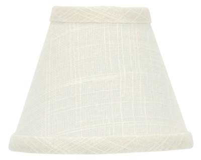White Linen 5 Inch Chandelier Lamp Shades $14.99