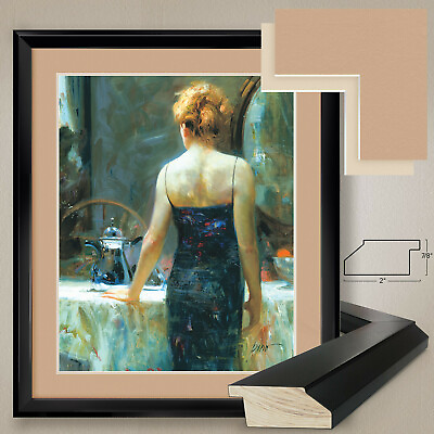 #ad 32Wquot;x38Hquot;: LATE NIGHT TEA by PINO DAENI LADIES DOUBLE MATTE GLASS amp; FRAME $279.00