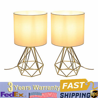 #ad Set of 2 Modern Table Lamps Living Room Bedroom Nightstand Desk Lamp 110V E26 $30.40