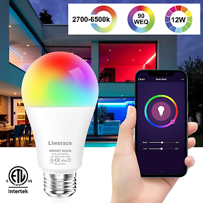 #ad 12W E26 WiFi Smart RGB LED Energy Saving Light Bulb for Google Home Alex USA $9.95