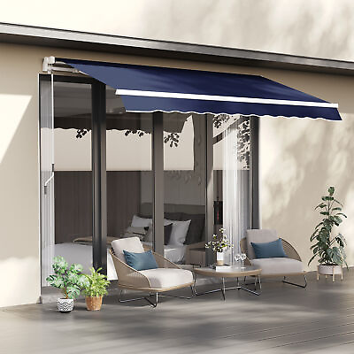 #ad Patio Awning Canopy Retractable Deck Door Outdoor Sun Shade Shelter 10#x27; x 8#x27; $169.99