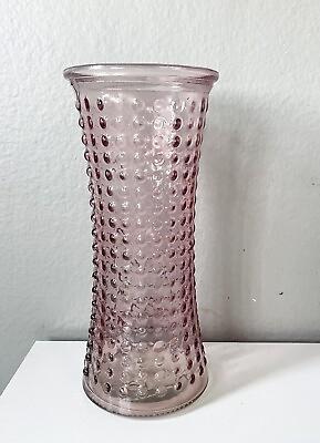 #ad Fenton Hobnail Pink Milk Glass Vase Flower Vase Vintage $16.50