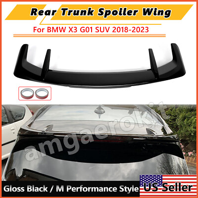 #ad For 2018 2023 BMW X3 G01 SUV Gloss Black Rear Spoiler Window Wing Roof MP Style $112.99