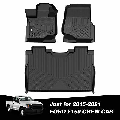 #ad Floor Mats for Ford F150 2015 2016 2021 Super Crew Cab All Weather TPE Liners $60.99