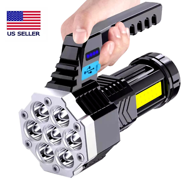 #ad 1200000LM LED Flashlight High Lumens Tactical Flash Light USB Rechargeable Torch $12.97
