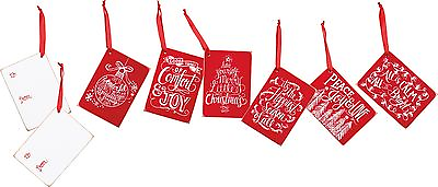 #ad Primitive Wood Christmas Gift Tags Set of 6 Merry Little Comfort Peace Joy Love $6.49