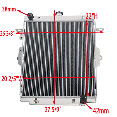 #ad 4 Row Aluminum Custom Cooling Radiator For Core Size 22quot; X 20 2 5quot; $159.00