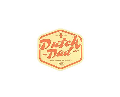 #ad Dutch Bros Sticker Dutch Dad Orange Peach Windmill Bolt Father#x27;s Day June 2021 $3.99