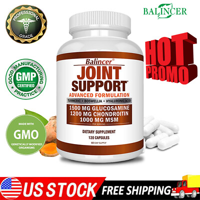#ad Glucosamine Chondroitin Turmeric MSM Triple Strength Joint Support 120Caps $14.13