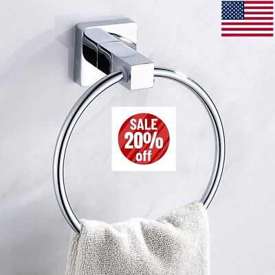 #ad NEW Bathroom Polished Chrome Towel Ring US $10.57