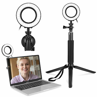 #ad 48 Fill Tripod LED Lamp Ring Light Makeup Dimmable Video Phone Holder With Stand $8.99