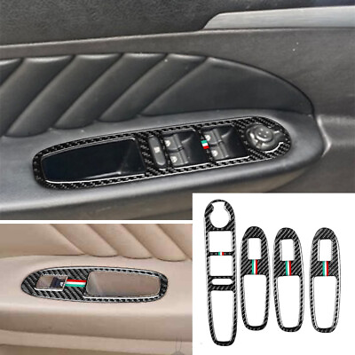 #ad For Alfa Romeo 159 Brera Spider 04 11Carbon Fiber Window Lift Switch Button Trim $28.39