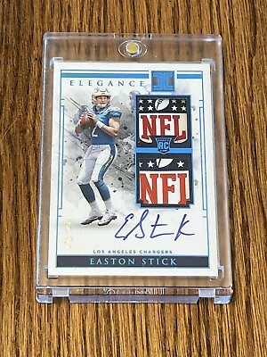 #ad 2019 Impeccable Easton Stick NFL SHIELD On Card Auto 1 1 RC Elegance Chargers $999.99