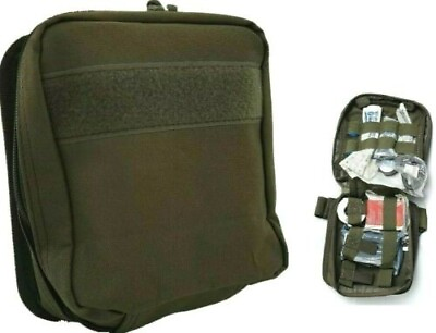 #ad ELITE FIRST AID Enhanced IFAK Kit LvL 1 STOCKED Tactical Trauma Medic Set ODG $77.77